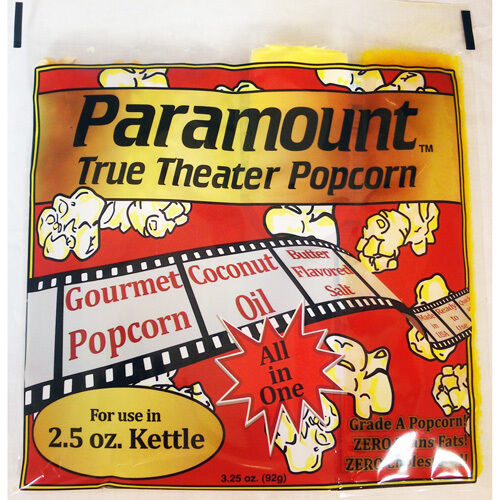 2.5oz - Case Of 24 Individual 2.5 Ounce Popcorn Portion Packets Kit Packs