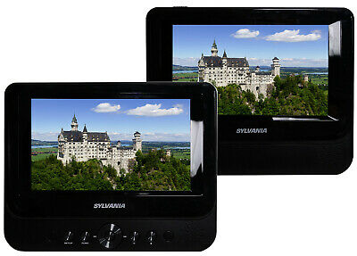 Sylvania Portable 7" Dual Screen Dvd Player | Sdvd8716