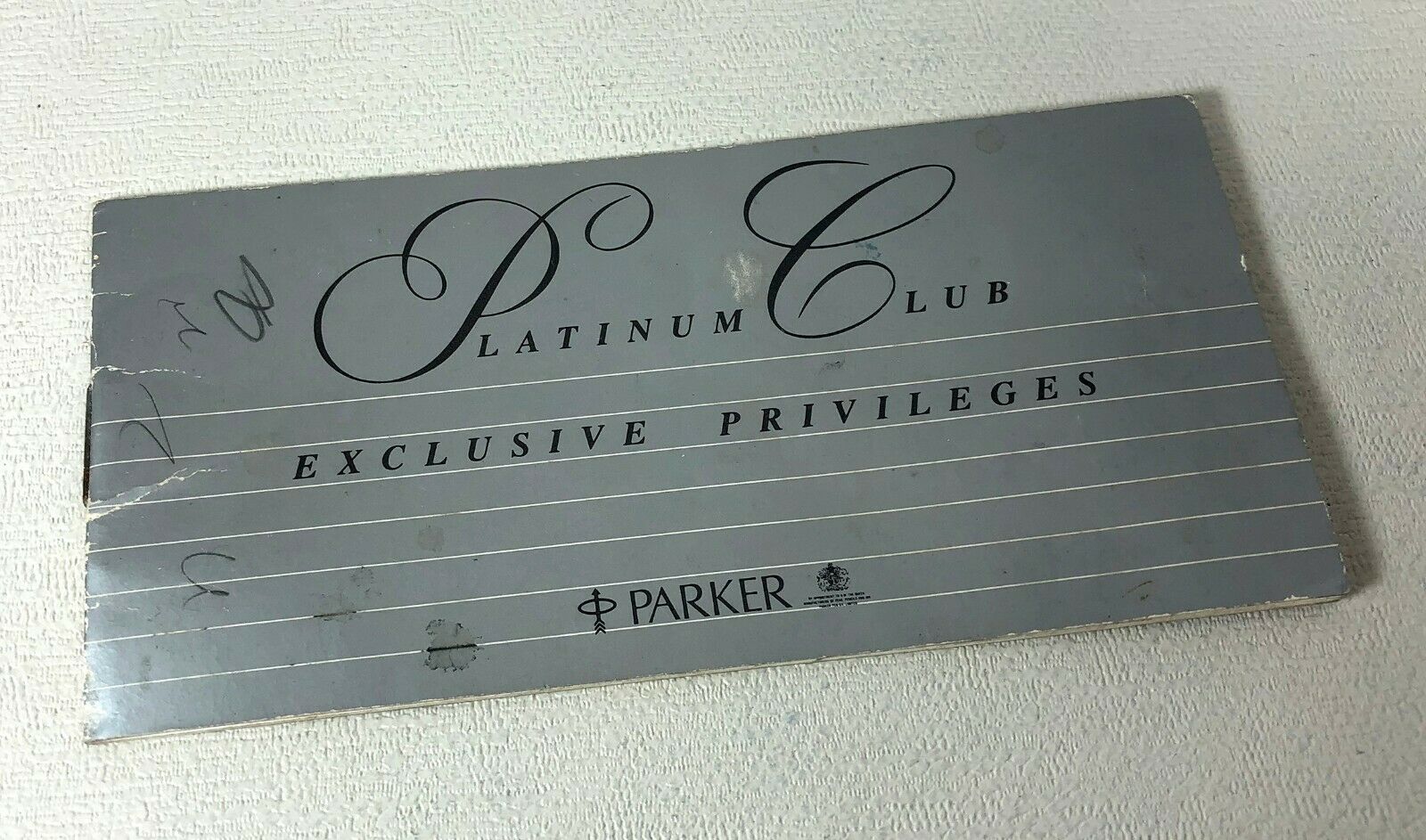 Parker Duofold Platinum Club Exclusive Privileges Original Brochure (#ar1171)