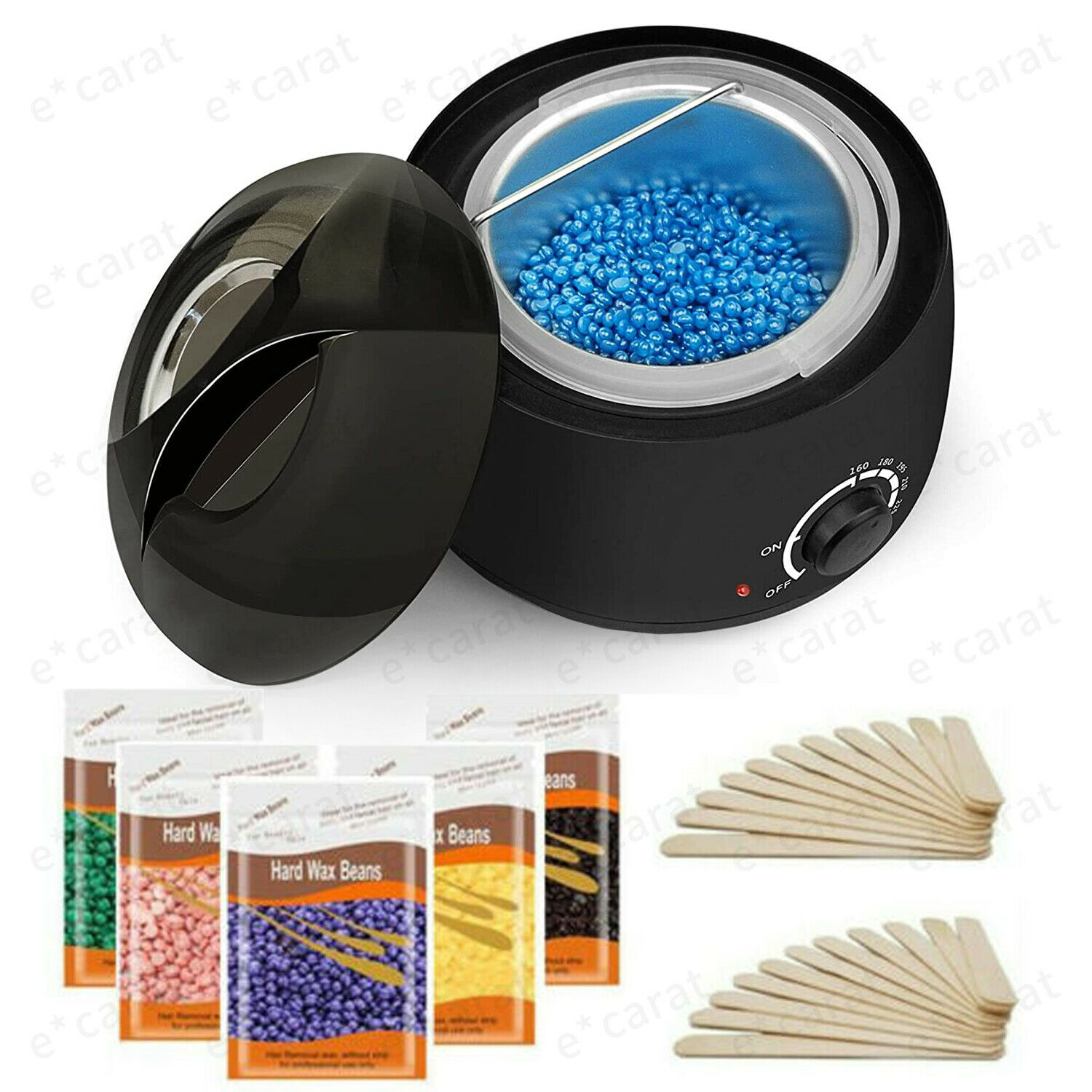 Professional Wax Warmer Heater Hair Removal Kit + 400g Waxing Beans + 20 Sticks