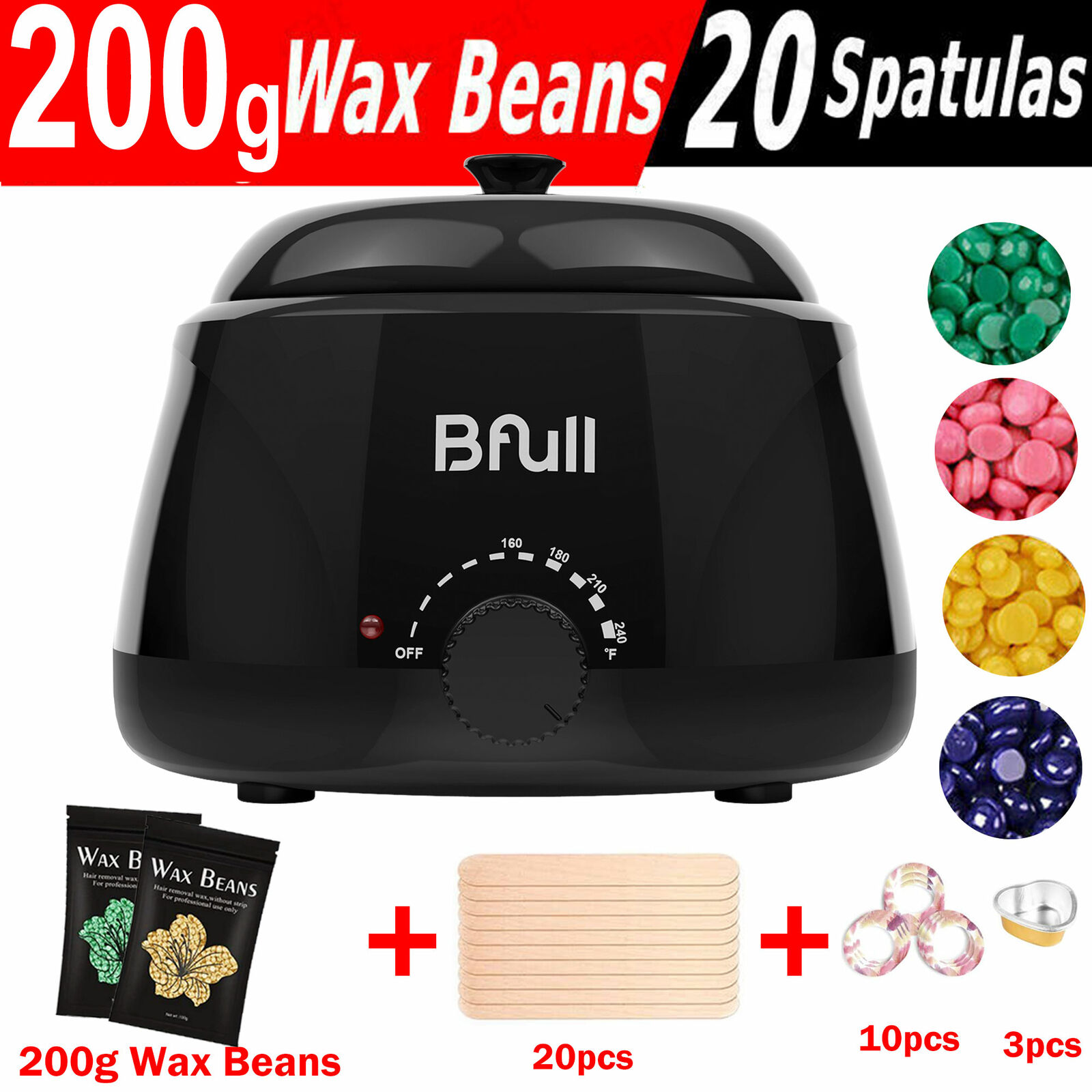 Wax Warmer Hair Removal Kit,professional Home Heater Machine, 200 Wax Beans Free