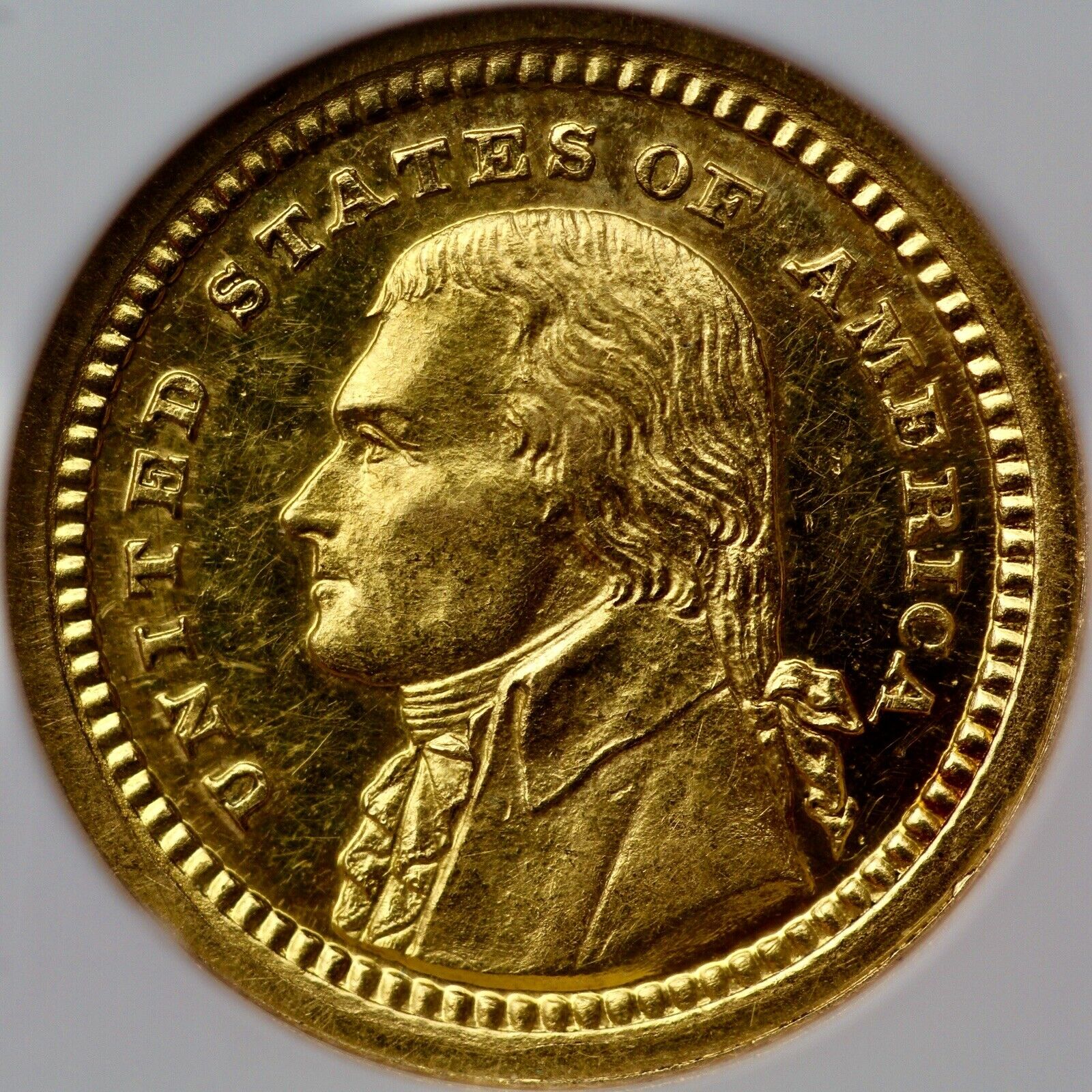 1903 Jefferson G$1 Commemorative Gold Dollar Ngc Pf 62 Cameo Cac