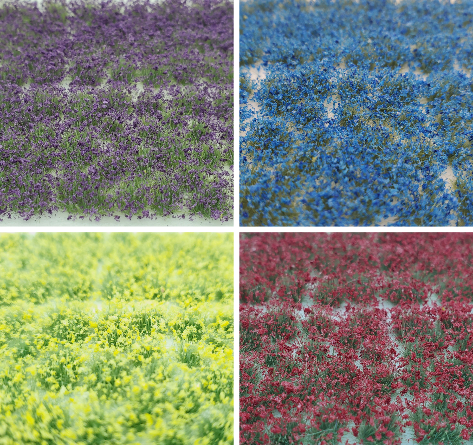 Self Adhesive Static Grass Tufts For Miniature Scenery -mix Wildflowers-4mm