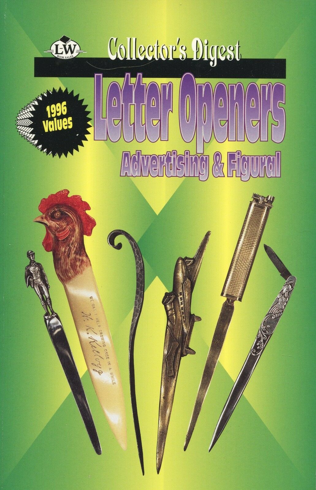 Collectible Letter Openers - Advertising Figural / Illustrated Book + Values