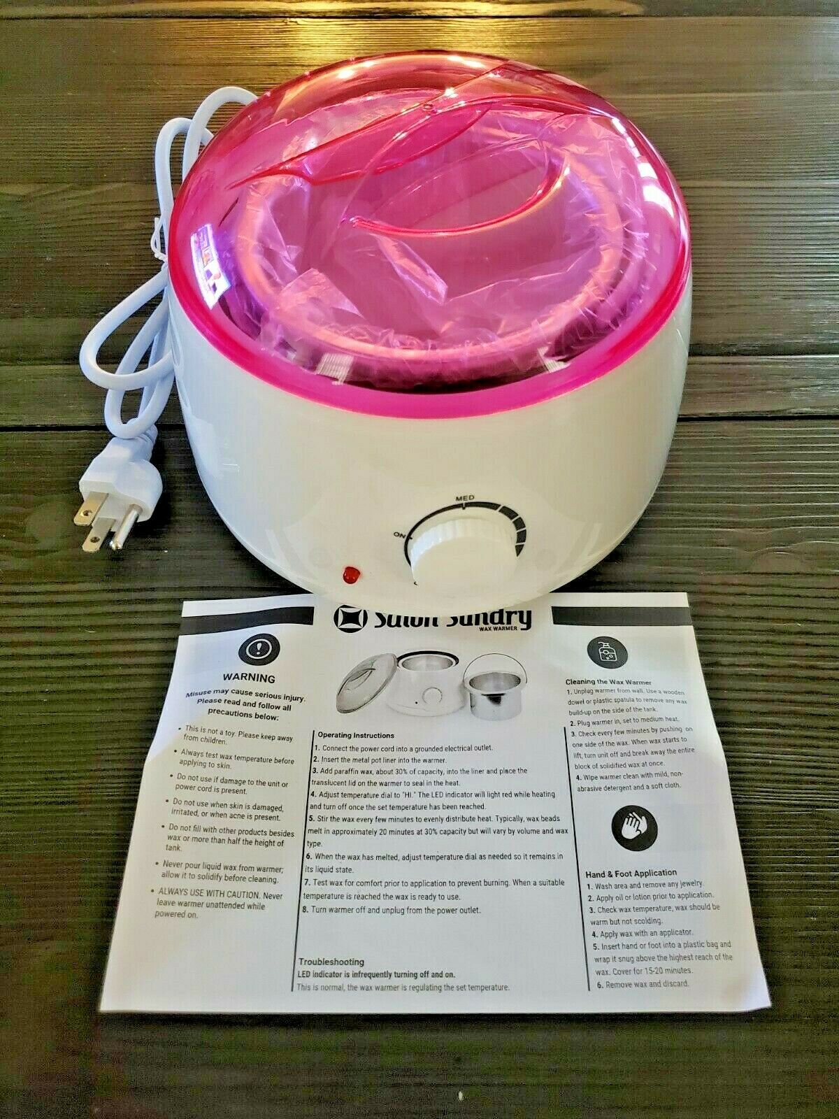 Salon Sundry Portable Electric Hot Wax Warmer Machine For Hair Removal - Pink Li