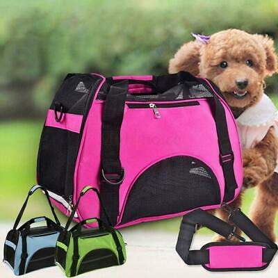 Nylon & Mesh Pet Carrier Soft Sided Cat Dog Comfort Travel Tote Bag Travel