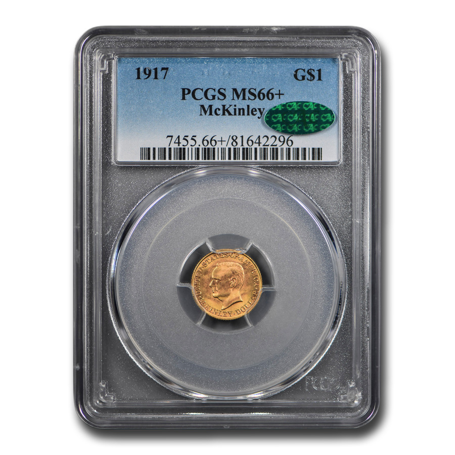 1917 Gold $1.00 Mckinley Ms-66+ Pcgs Cac - Sku#196911