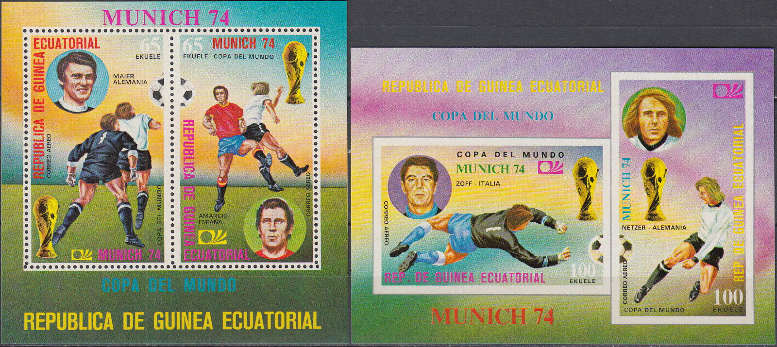 Equatorial Guinea Both S/s World Football Championship Germany 1974 Mnh-14,50 Eu