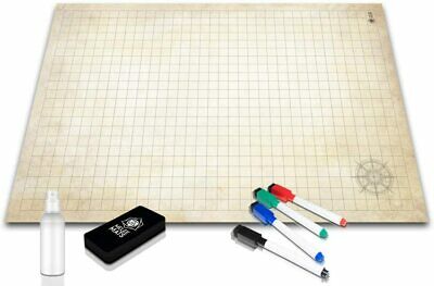 Battle Grid Game Mat - 24x36 Ultra Durable Polymer Material - Role Playing Dnd