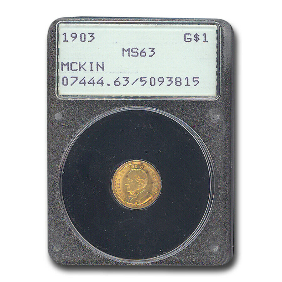 1903 Gold $1.00 Louisiana Purchase Mckinley Ms-63 Pcgs - Sku #72045