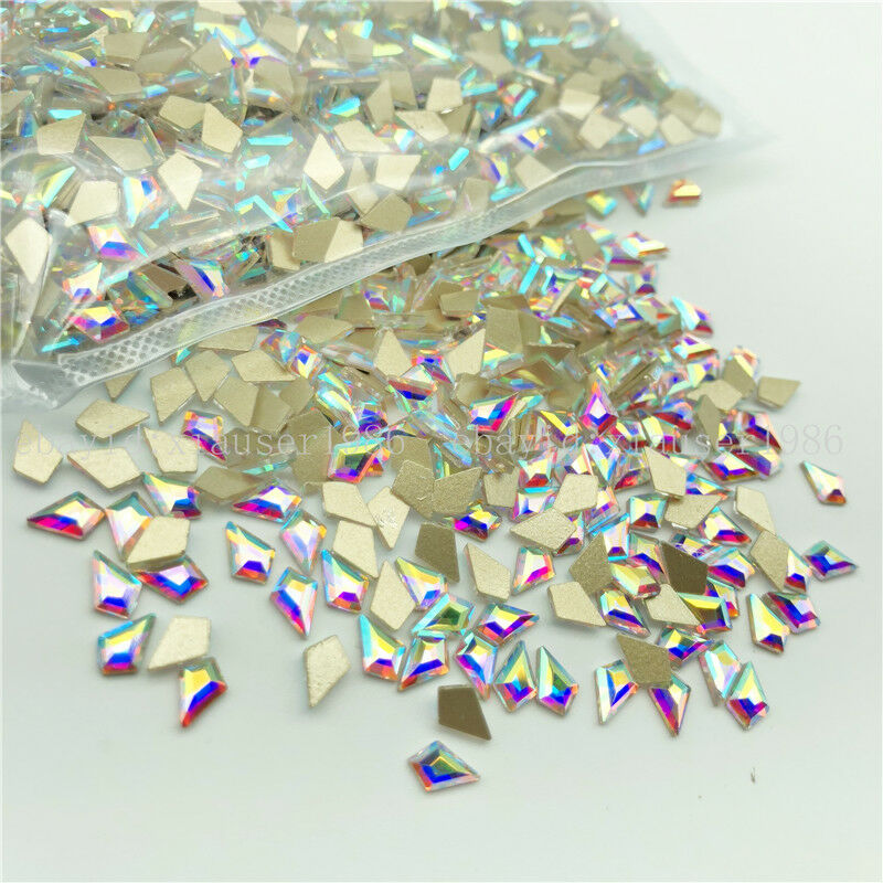 20 50pcs Nail Art Rhinestones Glitter Diamond Crystal Gem 3d Tips Diy Decoration