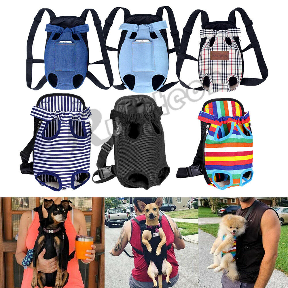 Pet Cat Dog Carrier Backpack Adjustable Pet Front Carrier Legs Out Travel Bag