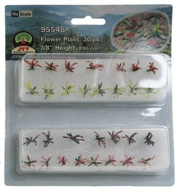 Jtt Scenery Products - Flower Plants, Red/pink/yellow/purple 3/8" (30)