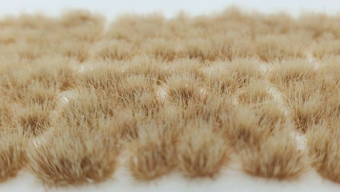 Self Adhesive Static Grass Tufts For Miniature Scenery -desert Beige- 4mm