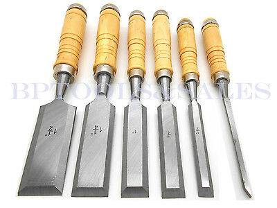 6pc Wood Chisel Carving Knife Cutter Steel Blades Chisels Woodworkers Set