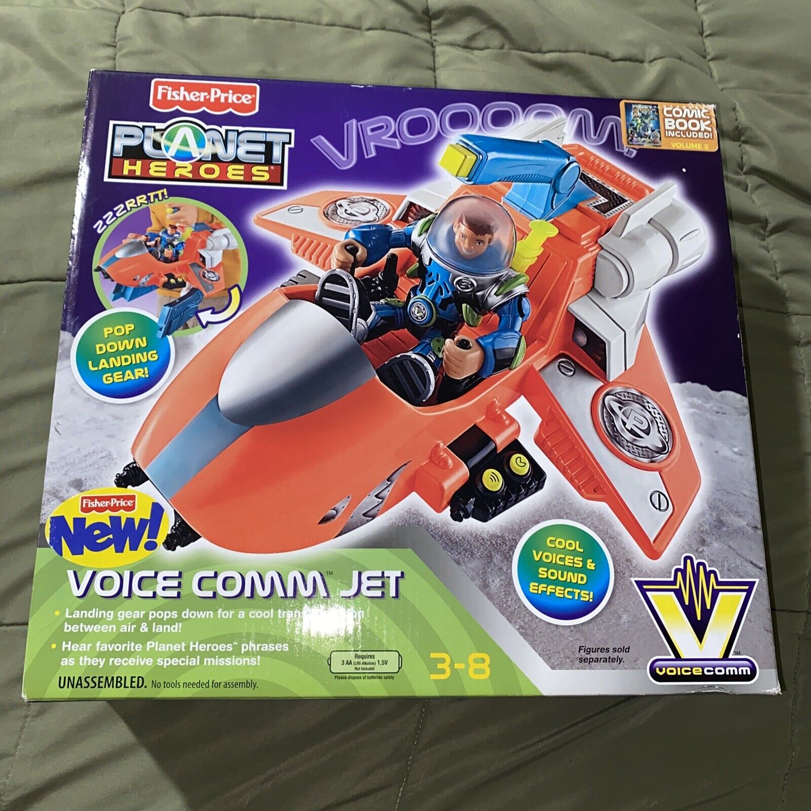 Fisher Price Planet Heroes Voice Comm Jet 2008 *new