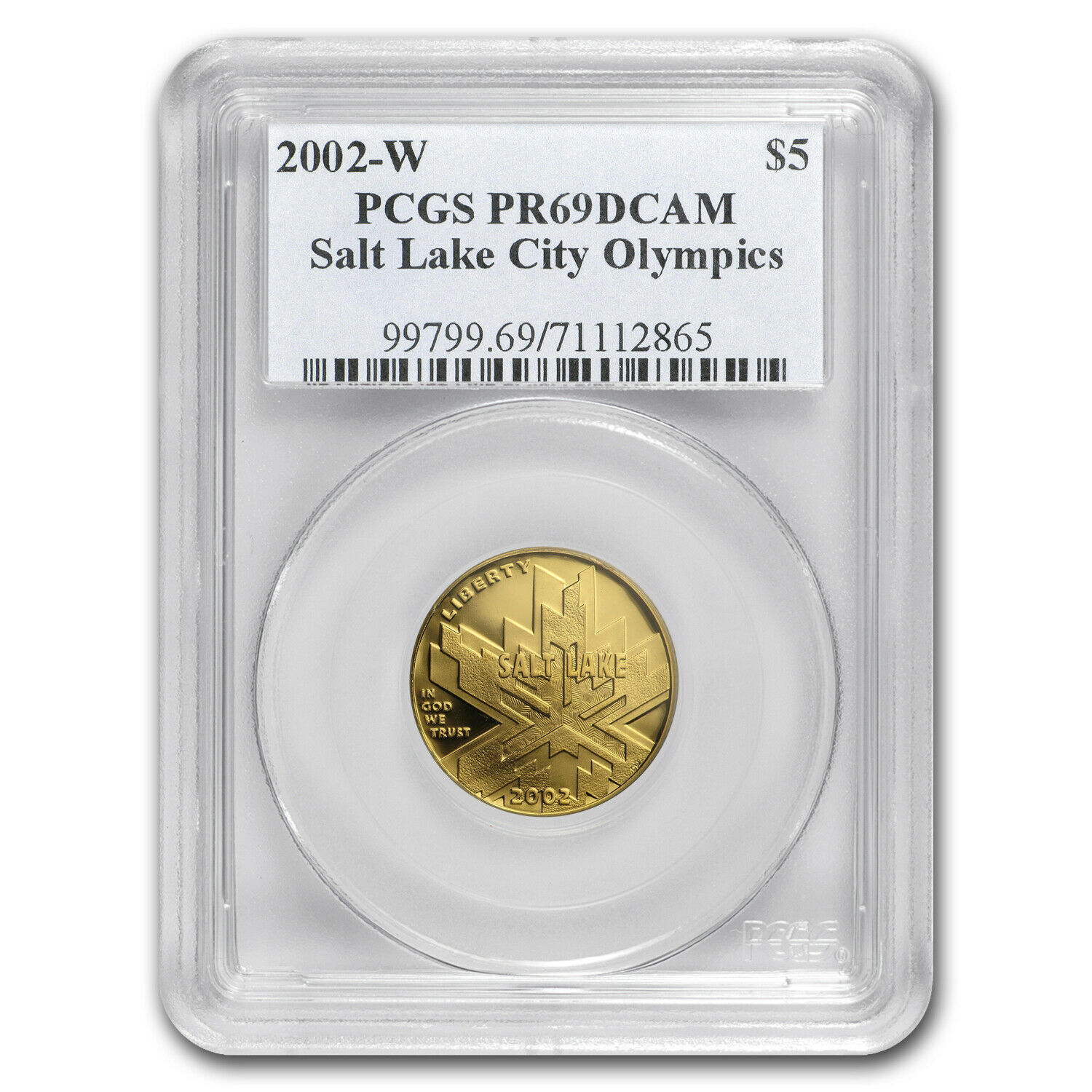 2002-w Gold $5 Commem Olympic Winter Games Pr-69 Pcgs - Sku#24905