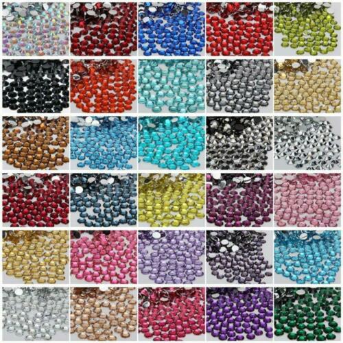 5000 Sparkling Resin Rhinestone Flatback Crystal 2mm,3mm,4mm,5mm 6mm #01