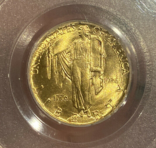 1926 Sesquicentennial Gold $2.5 Pcgs Ms63 Cac